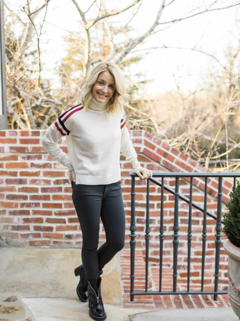 A Classic Look For Winter Jeans And A Turtleneck