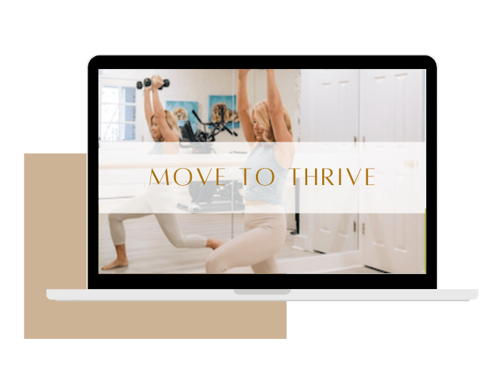Mockup of Revive Now module on computer screen that says Move to Thrive